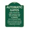 Signmission Designer Series-Automatic Gates Gate Timed For One Vehicle Only, 24" x 18", G-1824-9995 A-DES-G-1824-9995 - alternate 1